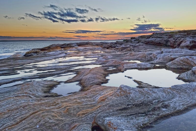 Ocean view during sunset in Sydney, Australia.