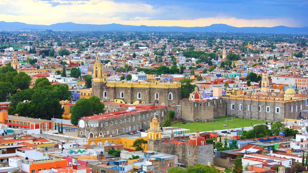 Bird's eye view of puebla mexico